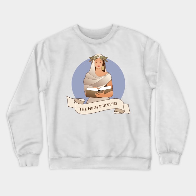 Tarot Arcana: The High Priestess Crewneck Sweatshirt by LaInspiratriz